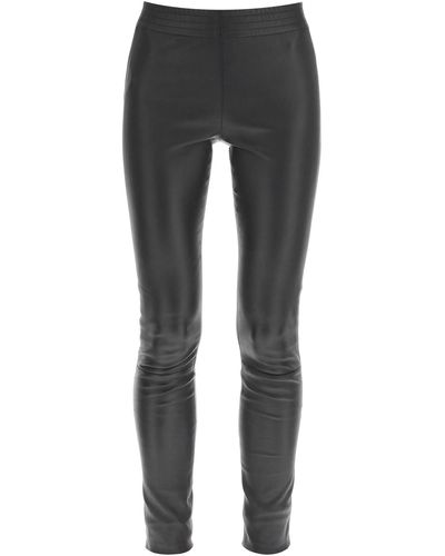 DROMe Leather leggings - Gray