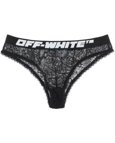 Off-White c/o Virgil Abloh Lace Briefs With Logo Band - Black