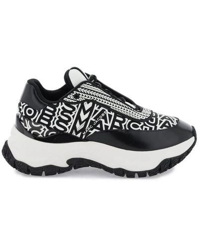 Marc Jacobs The Monogram Lazy Runner Sneakers - Black