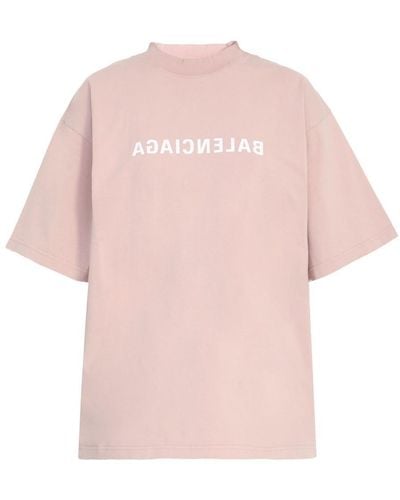 Balenciaga Back Flip Tshirt - Pink