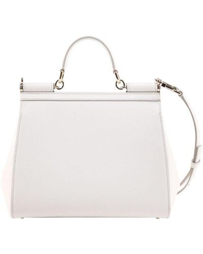 Dolce & Gabbana Sicily Medium Handbag - White