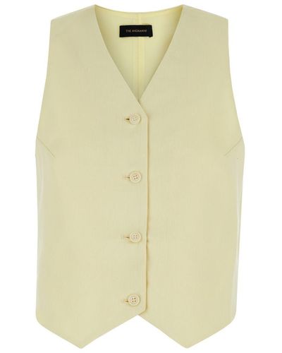 ANDAMANE Vest With Buttons - Yellow