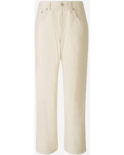 John Elliott Straight Emilio Work Jeans - White