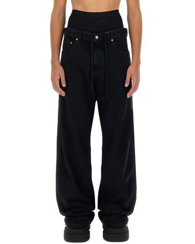MM6 by Maison Martin Margiela Jeans Layered Effect - Black