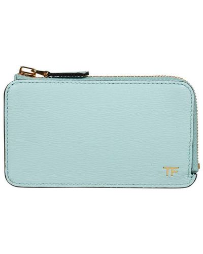 Tom Ford Printed Leather Wallet - Blue