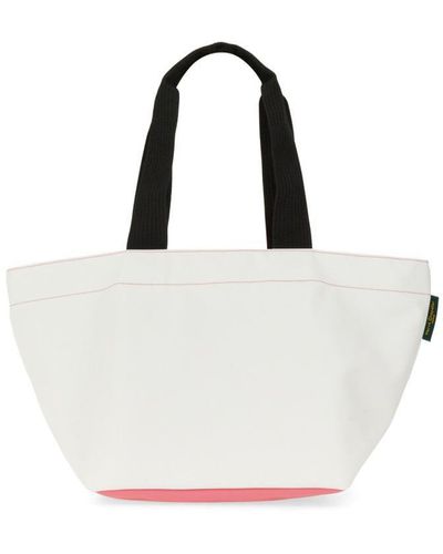 Herve Chapelier Medium Shopping Bag - White
