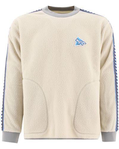 and wander " X Maison Kitsuné" Fleece Sweater - Natural