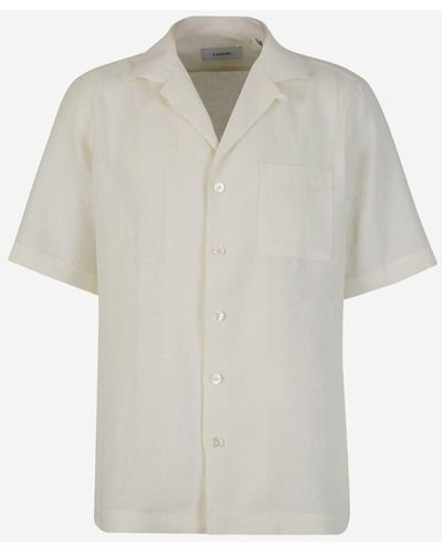 Lardini Pocket Linen Shirt - White