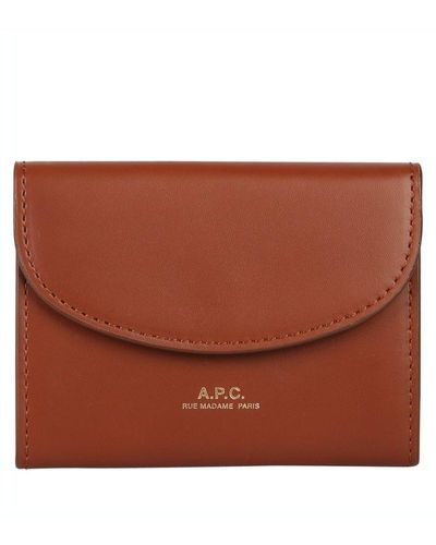 A.P.C. "geneve" Card Holder - Brown