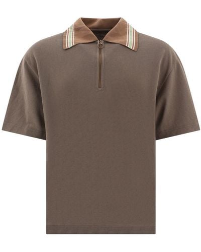 Kapital "zip Up" Polo Shirt - Brown