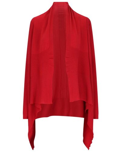 Rick Owens Asymmetrical Cardigan - Red