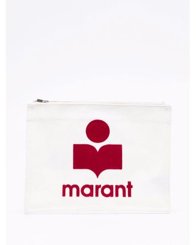Isabel Marant Logo-patch Clutch Bag - White