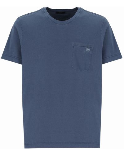 Fay T-Shirts And Polos - Blue