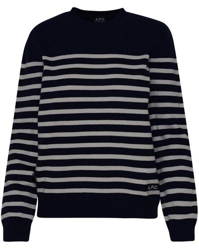 A.P.C. Blue Cashmere Blend Phoebe Sweater