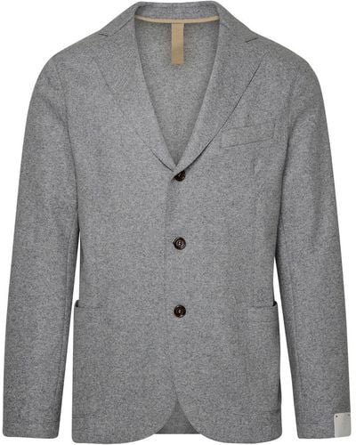 Eleventy Grey Wool Blazer Jacket