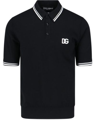 Dolce & Gabbana Logo Polo Shirt - Black