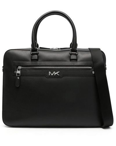 Michael Kors Hudson Leather Briefcase - Black