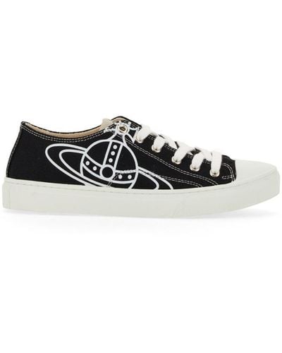 Vivienne Westwood Low Sneaker With Orb Logo - White