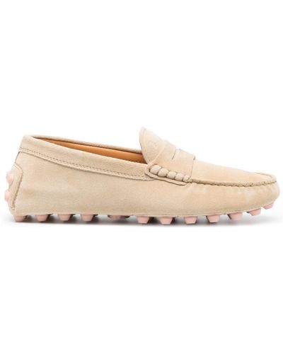 Tod's Gommino Bubble Leather Loafers - Natural