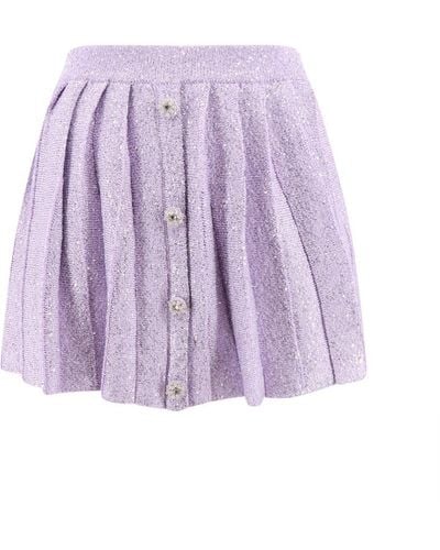 Self-Portrait Skirt - Purple