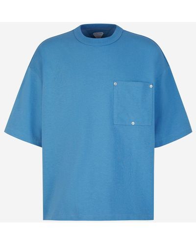 Bottega Veneta Oversized Cotton T-shirt - Blue