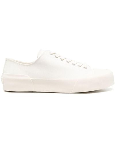 Jil Sander Lace-Up Low-Top Sneakers - White