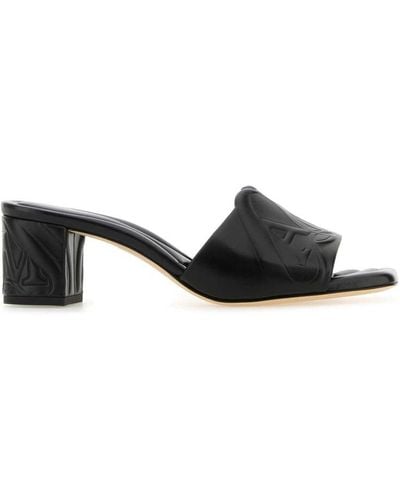 Alexander McQueen Seal Leather Sandals - Black
