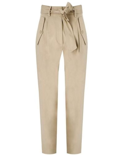 Weekend by Maxmara Occhio Beige Carrot Fit Pants - Natural