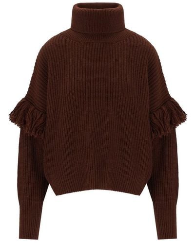 Essentiel Antwerp Ejoy Brown Turtleneck Sweater