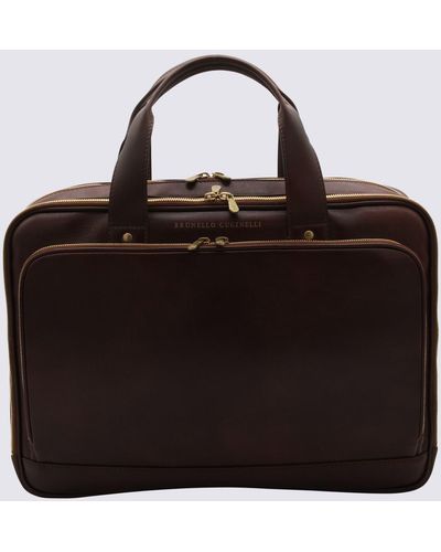 Brunello Cucinelli Leather Briefcase - Black