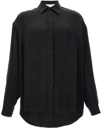 1017 ALYX 9SM Logo Embroidery Cupro Shirt Shirt, Blouse - Black