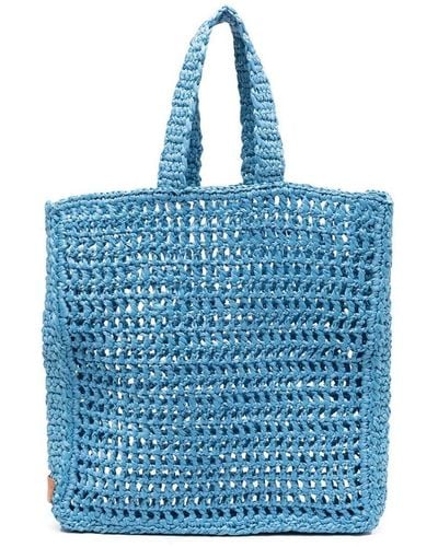 Chica Naxos Straw Handbag - Blue