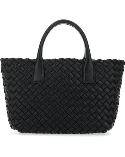 Bottega Veneta Cabat Mini Leather Tote Bag - Black