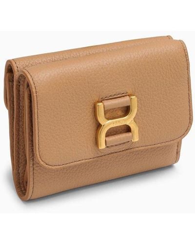 Chloé Mercie Trifold Wallet Small - Brown