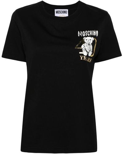 Moschino T-Shirt With Teddy Bear Print - Black