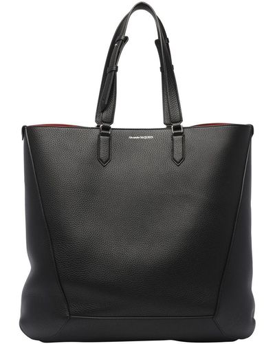 Alexander McQueen zip-up leather tote bag, UhfmrShops