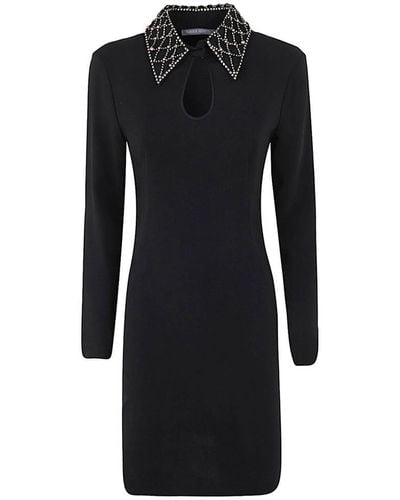 Alberta Ferretti Long Sleeved Mini Dress Clothing - Black