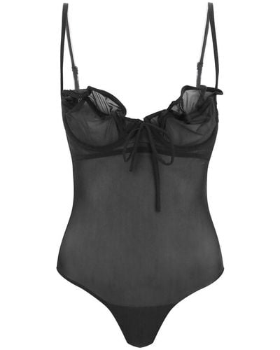 Y. Project Y Project Wired Mesh Bodysuit - Black
