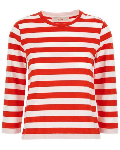 Jucca Striped Jersey T-Shirt - Red