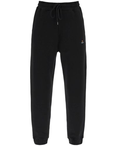 Vivienne Westwood Orb Logo Organic Cotton Sweatpants - Black