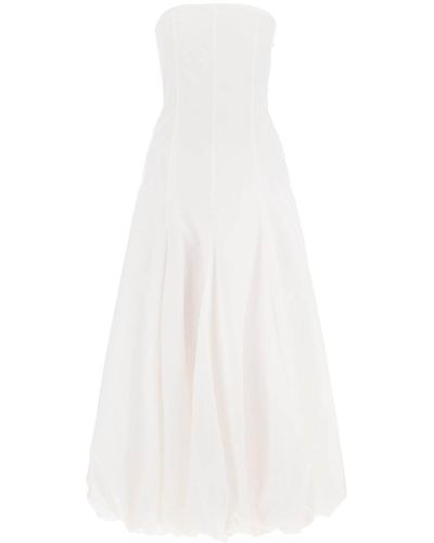 Paloma Wool Organic Cotton Midi Dress With Globe Print - White