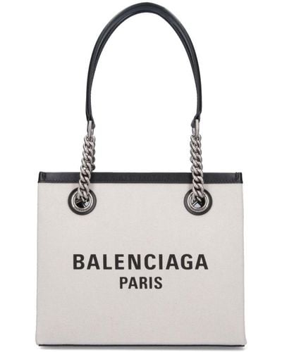 Balenciaga Duty Free Small Tote Bag - White