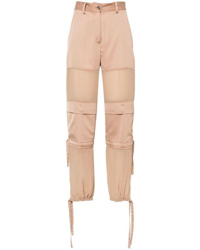 Pinko Wide-leg Cargo Pants - Natural