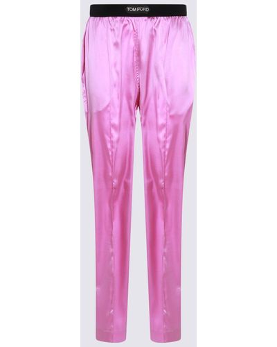 Tom Ford Violet Silk Pants - Pink