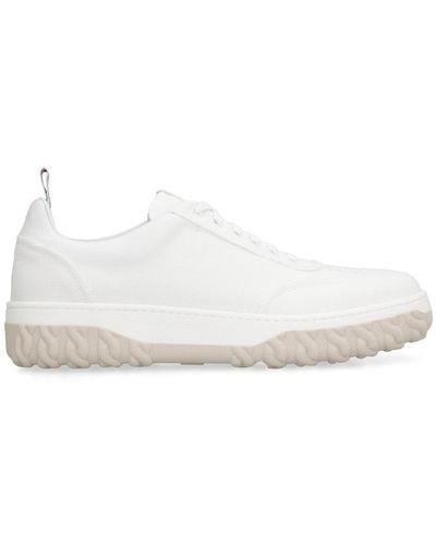 Thom Browne Field Canvas Trainers - White