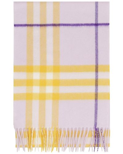 Burberry Cashmere Scarf With Fringes - Pink