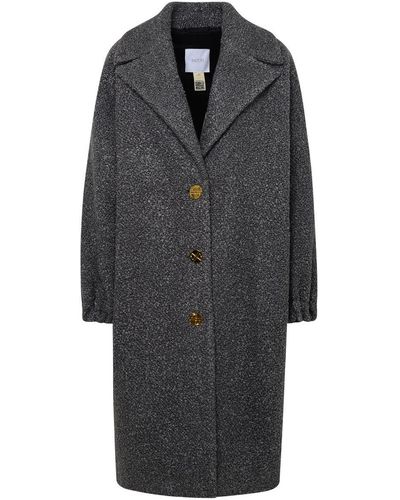Patou 'Elliptic' Wool Coat - Grey