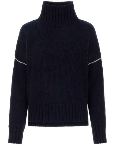 Woolrich Midnight Blue Wool Sweater