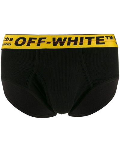 Off-White c/o Virgil Abloh Industrial Logo Black/yellow Waistband Briefs