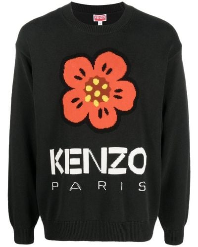 KENZO Boke Flower Cotton Sweater - Black